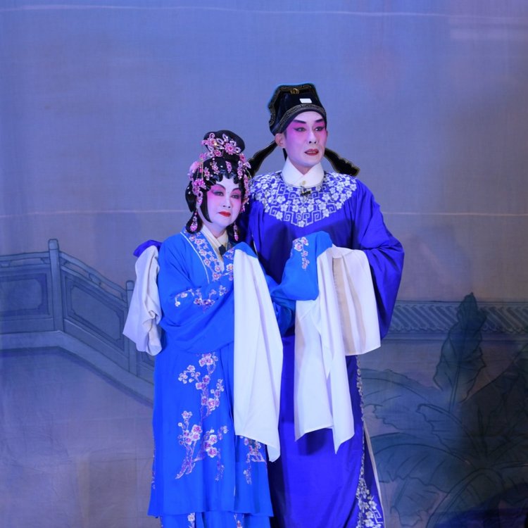 Detailed view of a vibrant Cantonese Opera costume