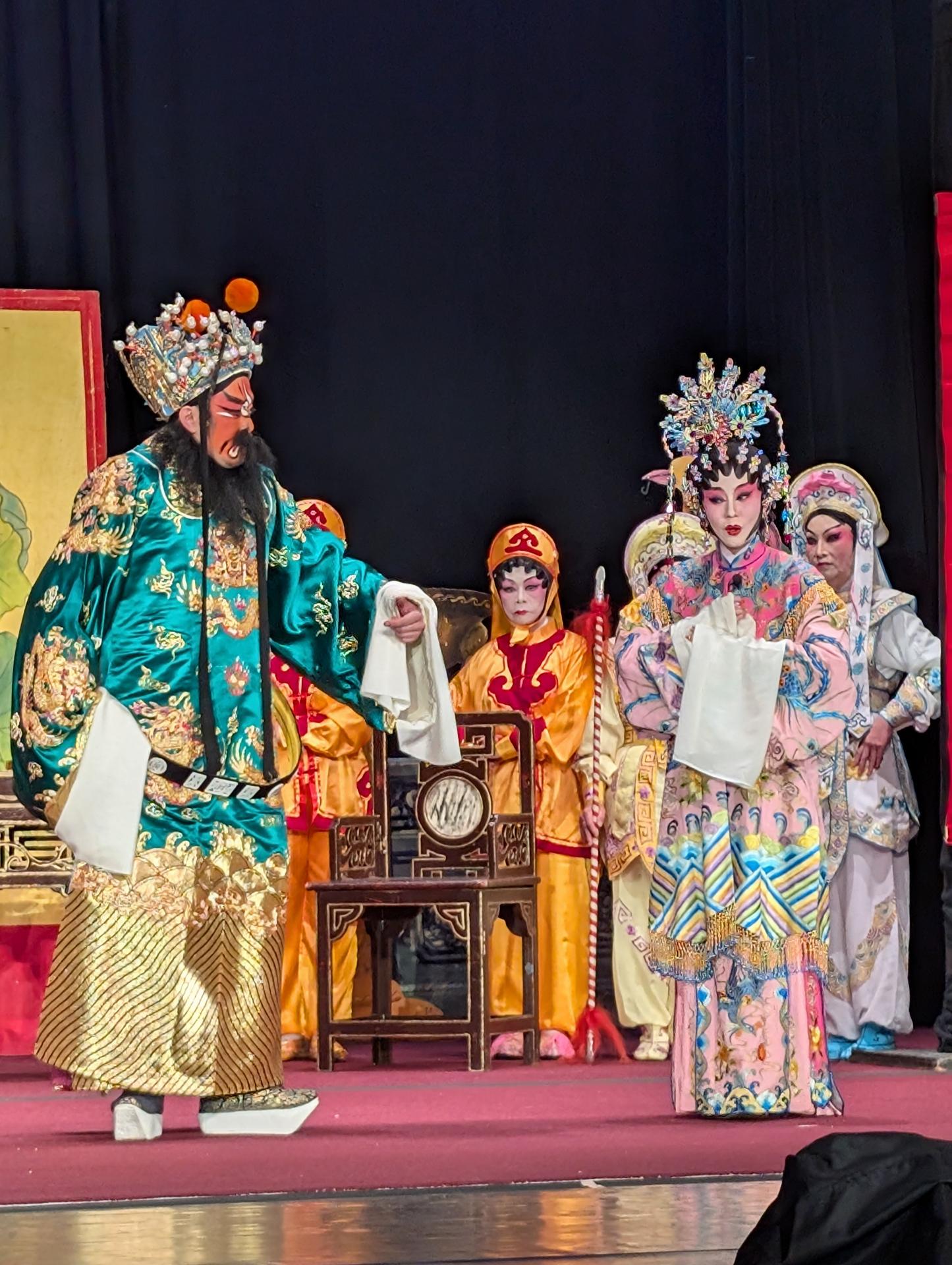 Chinese opera dan performer singing